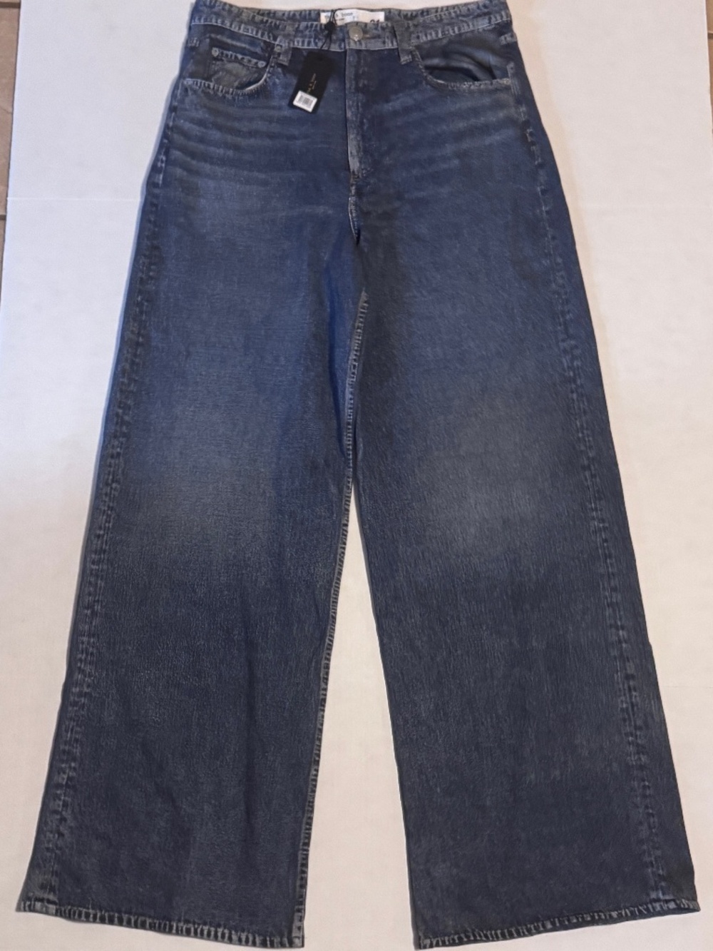 New Rag & Bone Size 31 Kimber Miramer Sofie Pants Wide Leg Blue Jeans